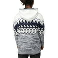 thumbnail image 2 of X RAY JEANS Mens Colorblocked Pattern Hooded Sweater, Teal, L, 2 of 6