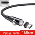 thumbnail image 3 of Tholdsy Cable de carga 2 en 1 con conectores magnéticos 5V / 2A Cable de carga micro USB tipo C 90 grados de flexión Potente Teléfono y Comunicación, 3 of 6