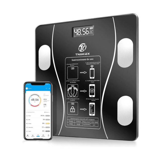 Báscula Electrónica Bluetooth Inteligente de Baño Tnakiex