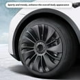 thumbnail image 3 of Couvercle de Moyeu de Roue, 4Pcs 19in Roue Moyeu Faible Résistance au Vent Protection Remplacement pour le Modèle Y 2021 2022 2023, 3 of 8