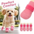 thumbnail image 6 of Dog Outdoor Shoes, Anti-Slip Waterproof Soft Sole Durable Boots, Comfortable Protective Paw Wear for Hiking Walking All Season All Breeds Pink S, 6 of 8