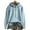 Light Blue Womens Blouses, variant on Denim Hoodies for Women Long Sleeve Blue Sweatshirts with Hood Drawstring Comfy Pullover Hooded Tops