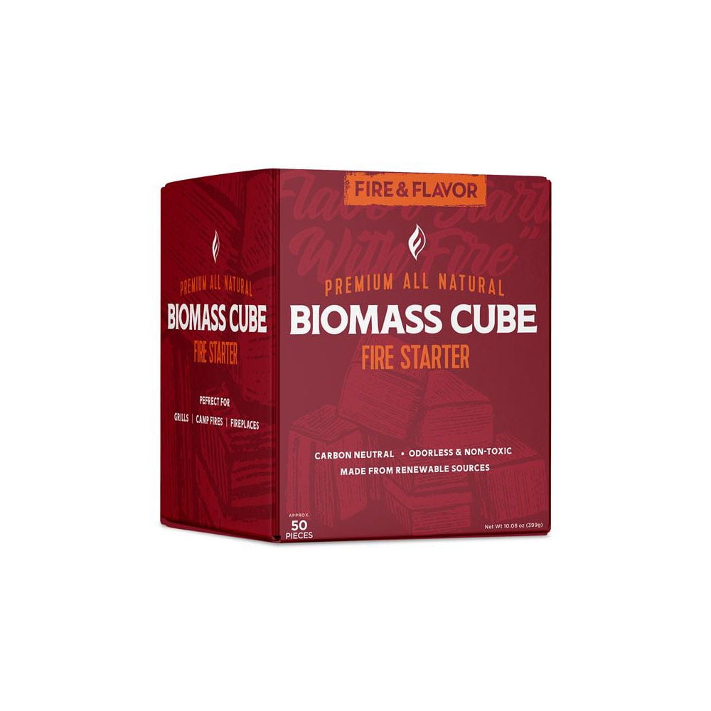 Fire & Flavor FFFS106 Premium All Natural Biomass Cubes, 50 Pieces