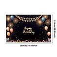 thumbnail image 3 of Yatrandify Colorful Fireworks Happy Birthday Banner Decorative Flags Balloon Design Celebration Background for Birthday Party Kids Celebration Indoor Decoration, 3 of 8