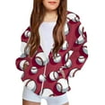 thumbnail image 2 of QQAMB Girls Outwear Coat Casual Printed Drawstring Hoodies Lightweight Winter Trendy Jacket Sweatshirt,4 Years, 2 of 5