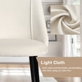 thumbnail image 5 of Modern Living Dining Chairs Set of 4 with Metal Black Legs, Cream White, 5 of 12
