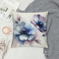 thumbnail image 2 of BCIIG  Watercolor Flower Throw Pillow Cushion Cover, Flora Drawing Soft Spring Colors Retro Style Floral Art, Decorative Square Accent Pillow Case,  White Purple Blue, 2 of 5
