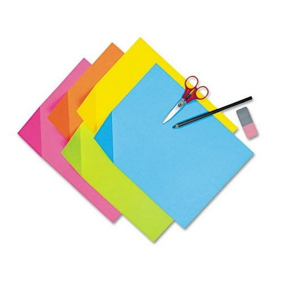 Colorwave Super Bright Tagboard, 9 X 12, Blue, Orange, Yellow, 100 Sheets/pack | Bundle of 2 Packs