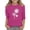 Hot Pink, variant on GiLiling Girls 3/4 Sleeve Crewneck Sweatshirt, Floral Printed Basic Blouse, Breathable Relax Fit Top for Family Outings and Spring Everyday Wear