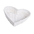 thumbnail image 3 of GUOOL Heart Shape Bread Serving Basket Stackable Multipurpose Organizer Bin Hand Woven White, 3 of 9