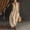 Beige, variant on Women's Summer Halter V Neck Maxi Dress with Pockets Sleeveless Drop Waist Swing Aline Flowy Dresses