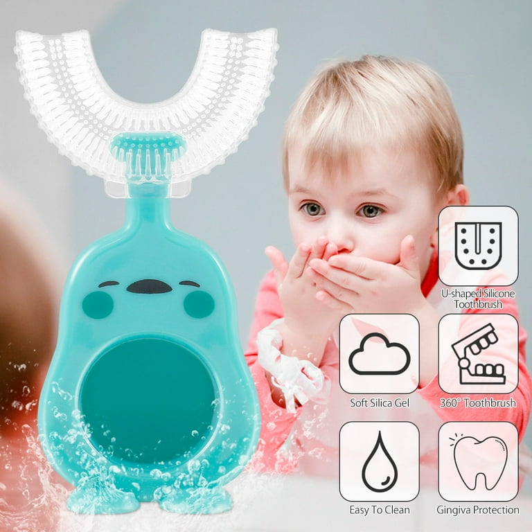 Kids Manual Toddler Teeth Cleaning Brush 2-12 Years Silicone U