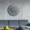 thumbnail image 4 of 36" Rustique Lavé Planche de Bois Gris Sans Cadre Wall Horloge, 4 of 5