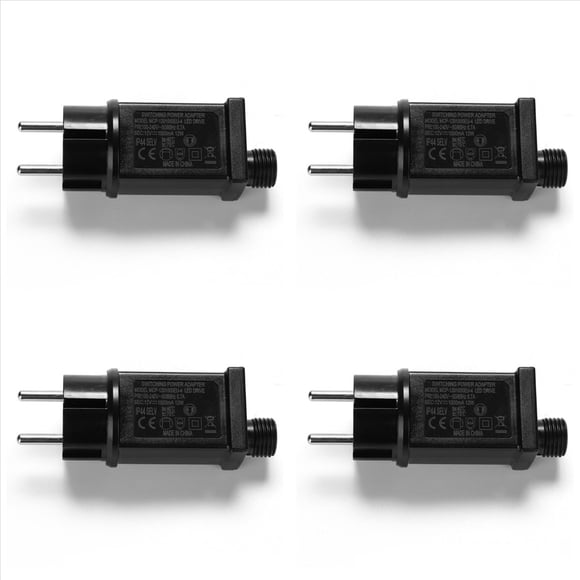 4X Adaptador de Corriente 12V 12W Siempre Brillante / Parpadeante Unidad de AlimentacióN Controlador LED Adaptador de Corriente IP44 una Prueba de Agua