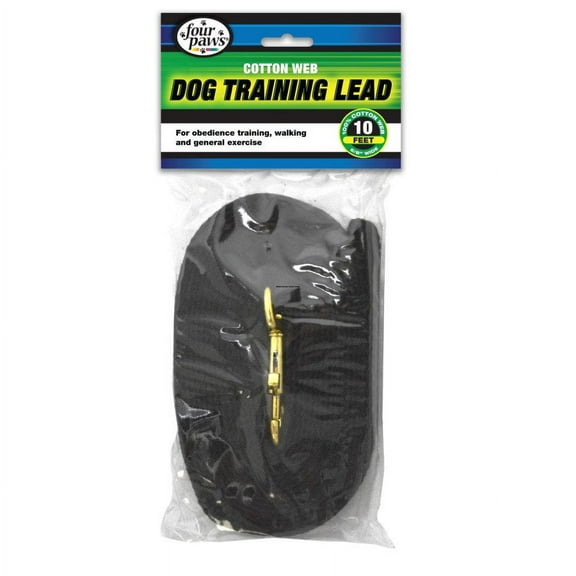 Four Paws Cotton Web Dog Lead, Black