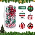 thumbnail image 2 of 30 bolas de Navidad para decoración, juego de bolas de Navidad de 6 cm, bolas de plástico irrompibles para decoración de árboles de Navidad, bolas para decoración de árboles de Navidad, 2 of 5