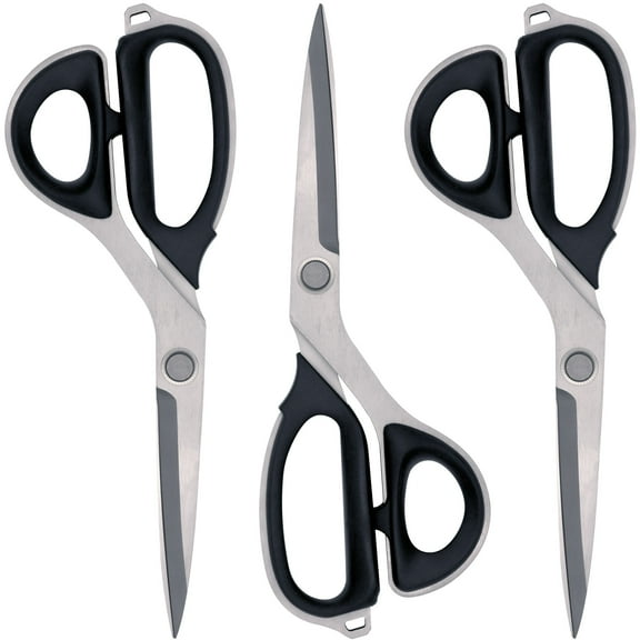 JubileeYarn Japanese Style Fabric Scissors - 9" Black - 3 Scissors