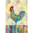 thumbnail image 6 of Rooster Fence Painting - City Chic Farmhouse Wall Art - 12x8 Inch Canvas Print - Ready to Hang, 6 of 8
