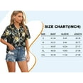 thumbnail image 3 of NFTOEIULA Women Hawaiian Floral Print Oversized Short Sleeve Shirt T-shirt, 3 of 8