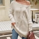 thumbnail image 3 of Gibobby SuéTer De Invierno Para Mujer Suéter de punto con cordón de color a la moda para mujer: suéter holgado(Beige,G), 3 of 4