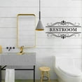 thumbnail image 2 of thovorrnl Restroom Wall Decals, Peel and Stick Vinyl Wall Art Vinyl Bathroom Sticker for Home Office Decor, Black, 2 of 7