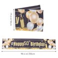 thumbnail image 2 of Frcolor Birthday Banner Party Happy Background Bunting 50Th Images Anniversary Favor Supplies Decorations, 2 of 7