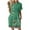 Green, variant on Nrmvnmi Summer Dresses for Women 2024 Casual T Shirt Dress Loose Roll Up Short Sleeve Round Neck Tunic Dress with Pocket for Women Green 2XLMothers Day Gifts