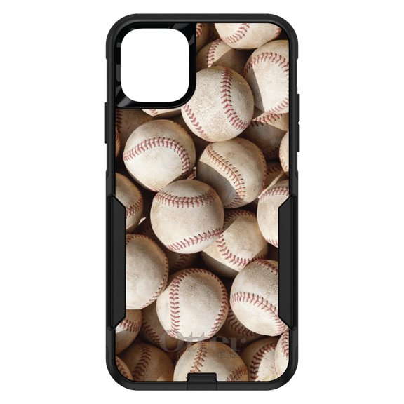 DistinctInk OtterBox Commuter Custom Case for Apple iPhone 15 (6.1" Screen) - Show Your Love of Baseball - Lightweight Grip
