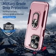 thumbnail image 5 of for iPhone 14 Pro Max Case,with Kickstand,Heavy Duty Shockproof Case,for iPhone14 Pro Max Cover Pink, 5 of 12