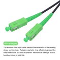 thumbnail image 3 of Unique Bargains 1Pcs 164Ft Single Mode Simplex OS2 Fiber Optic Cable LSZH SC/APC-SC/APC Armored Jumper Optical Black with Adapter, 3 of 5