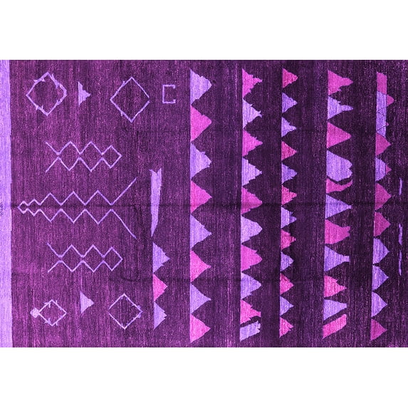 Ahgly Company Indoor Rectangle Solid Pink Modern Area Rugs, 2' x 4'
