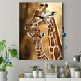 thumbnail image 4 of Lovely Giraffe Mother and Baby Canvas Print/Wall Art， Suitable for Living Room， Bedroom， Office， Nursery， and Dining Room Decoration., 4 of 8