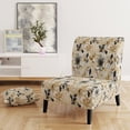 thumbnail image 2 of Designart « Neutral Dreamscape » Fauteuil d'Appoint Rembourré Beige à Motif Floral - Fauteuil de Style Campagnard pour Salon, 2 of 7