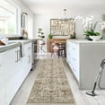 thumbnail image 5 of Garvee 2'x6' Vintage Runner Rugs, Machine Washable Indoor Rug Non-Slip Carpets for Hallway Kitchen Entryway Bedroom Farmhouse, Low Pile Traditional Distressed Rugs, Beige, 5 of 8