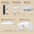 thumbnail image 6 of Asofer  Patio Conversation Sets，Spacious Patio Sectional Furniture Set with White Gazebo for Courtyard,Poolside,Party,Beige, 6 of 16