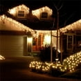 thumbnail image 5 of Icicle Christmas Lights 13ft 96 LEDs Icicle String Lights 8 Modes Twinkle Curtain Fairy Lights, Indoor Room Patio Garden Bedroom Wedding Halloween Party Decoration(4m,A), 5 of 6