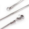 thumbnail image 2 of 304 Stainless Steel Snake Chain Necklaces with Lobster Claw Clasps Stainless Steel color 15.7 inch(40cm) 1.5mm 1.5mm, 2 of 2