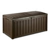 Keter Glenwood 101 Gallon Durable Weatherproof Resin Deck Box Organization and Storage for Outdoor Patio and Lawn, Brown