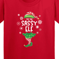 thumbnail image 4 of Inktastic Funny Christmas I'm the Sassy Elf with Shoes and Hat Youth T-Shirt, 4 of 5