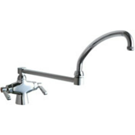 Chicago Faucets 50 Dj21ab Chrome Deck Mounted Pot Filler Faucet