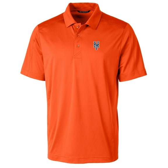 Men's Cutter & Buck Orange New York Mets Big & Tall Prospect Textured Stretch Polo