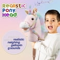 thumbnail image 2 of Peluche con forma de unicornio en forma de palo, caballo, HollyHome, relincho y galopando, 2 of 7
