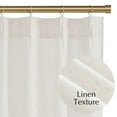 thumbnail image 4 of NICETOWN Kitchen Curtains 36 Inches Long, Pinch Pleated Linen Curtains Farmhouse Light Filtering Short Curtains for Cafe Bar Bedroom Window, White, 26"x36", 2 Panels, 4 of 7