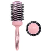 Perfehair Large Ceramic Round Brush for Blow Drying, 2.9 Inch Professional Ion Thermal Barrel Hairbrush for Women Styling, Blowout,Curling, Smoothing, Straightening Medium Long Wavy Curly Hair -Pink