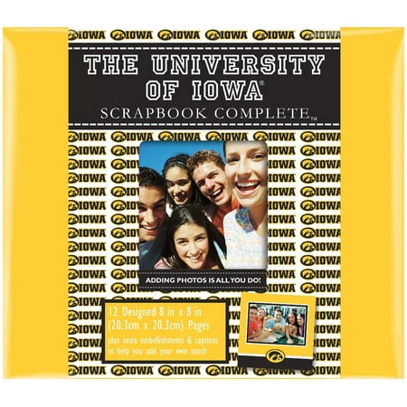 Iowa Hawkeyes 8" X 8" Complete Scrapbook Kit