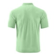 thumbnail image 5 of Muscularfit Short Sleeve Mens Polo Shirts Green Golf Workout Tshirt Collared Solid Pullover T-Shirts Big & Tall Dressy Tops,XXXL, 5 of 8