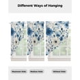 thumbnail image 3 of Blue Flower Swag Valances for Windows, Spring Cottagecore Blooms Botanica Floral Rod Pocket Sheer Valances for Large Windows, Swag Toppers Light Filtering for Kitchen Living Room 2 Panels 36''x63'', 3 of 3