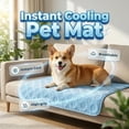 thumbnail image 2 of Dog Cooling Mat, 2026 New Dog Cooling Mat Pad Self-Cooling Pad for Dogs & Cats, Portable Washable Pet Gel Cooling Mat for Summer Outdoor Indoor Home Kennel Crate Cars Use ,Brown,X-Small, 2 of 7