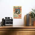 thumbnail image 2 of Lantern Press 6x9 Inch Metal Sign, French Bulldog, Retro Flying Circus Ad, 2 of 5