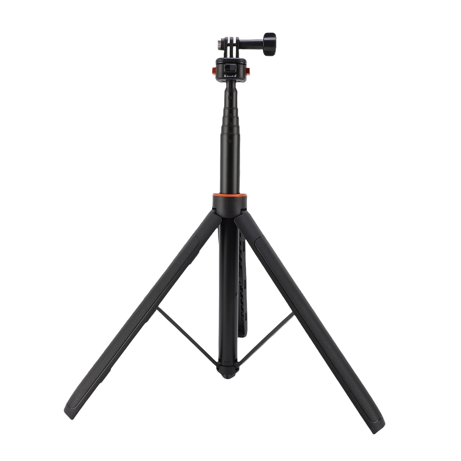 NFTIGB Action Camera Tripod Fit for Action Cameras 63 inches / 160 cm Extendable Table Desk Stand Handheld Selfie Stick Mount with 1/4 inch Fast Release Screw for Vlogging and Photography